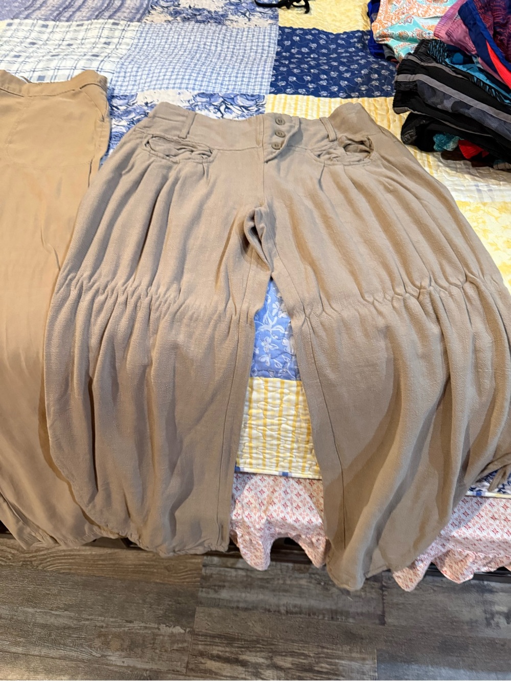 Women's Taupe Balloon Skirt - Lightweight Gathered Silhouette
